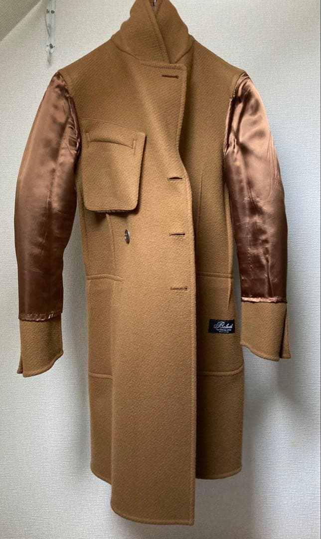 Belvest ポロコート　キャメルカラー