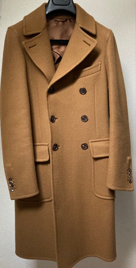 Belvest ポロコート　キャメルカラー