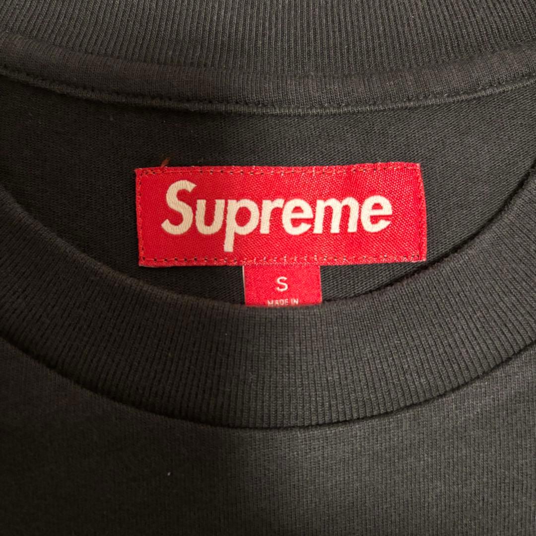 25FW Supreme Small Box L/S Tee 黒S キムタク