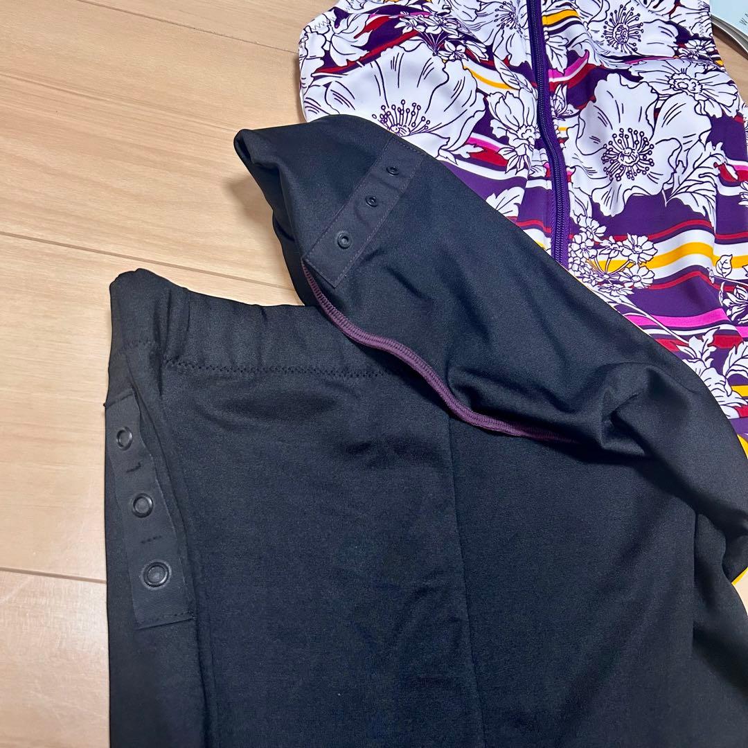 ワコールスイムウェア・フィットネス水着・セパレート・フロントジップ・Mサイズ