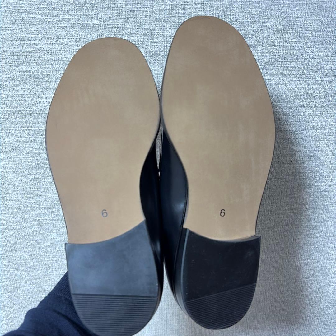 【新品】PICCANTE ブラック レザー ローファー