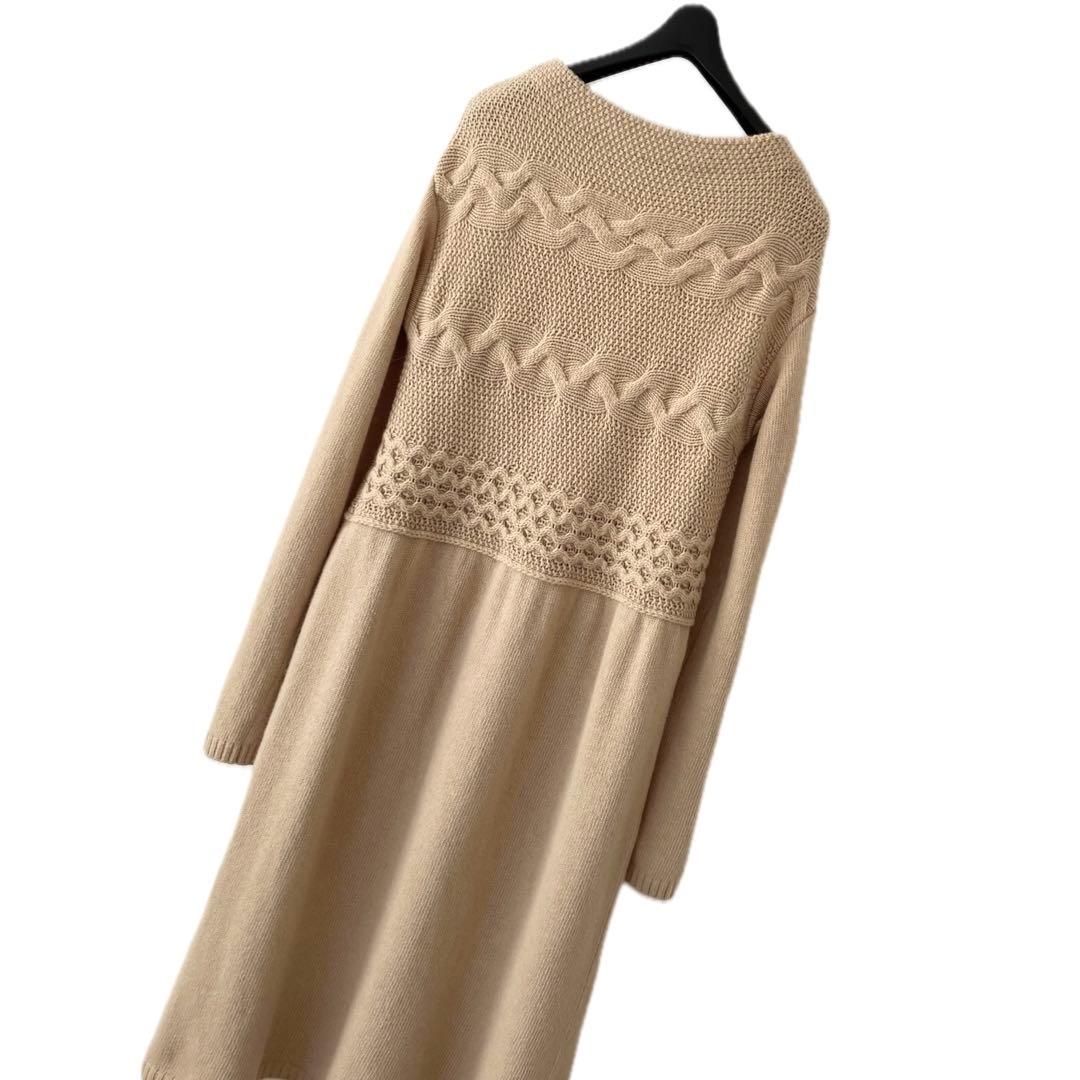 美品 MaxMara マックスマーラ カシミヤ アンゴラ ニット ワンピース