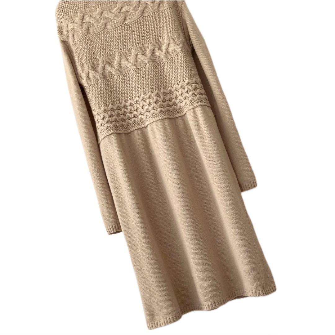 美品 MaxMara マックスマーラ カシミヤ アンゴラ ニット ワンピース