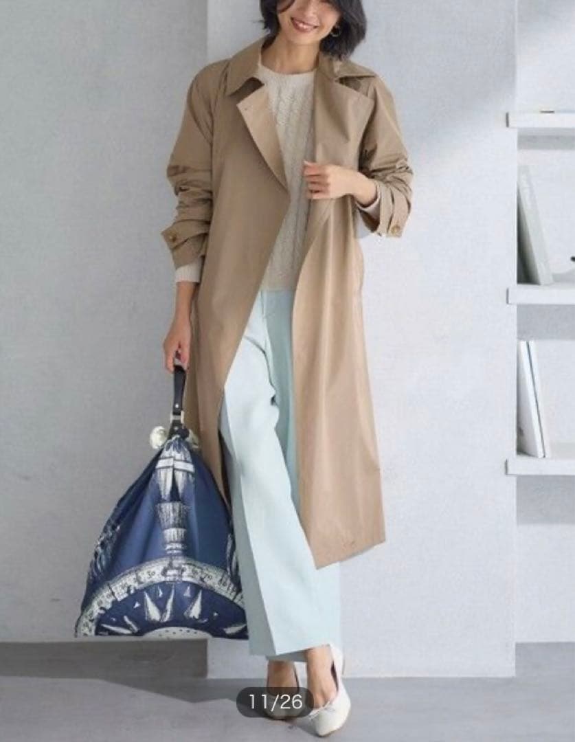 新品 23区【Oggi4月号掲載】LIMONTA メモリータフタ トレンチコート