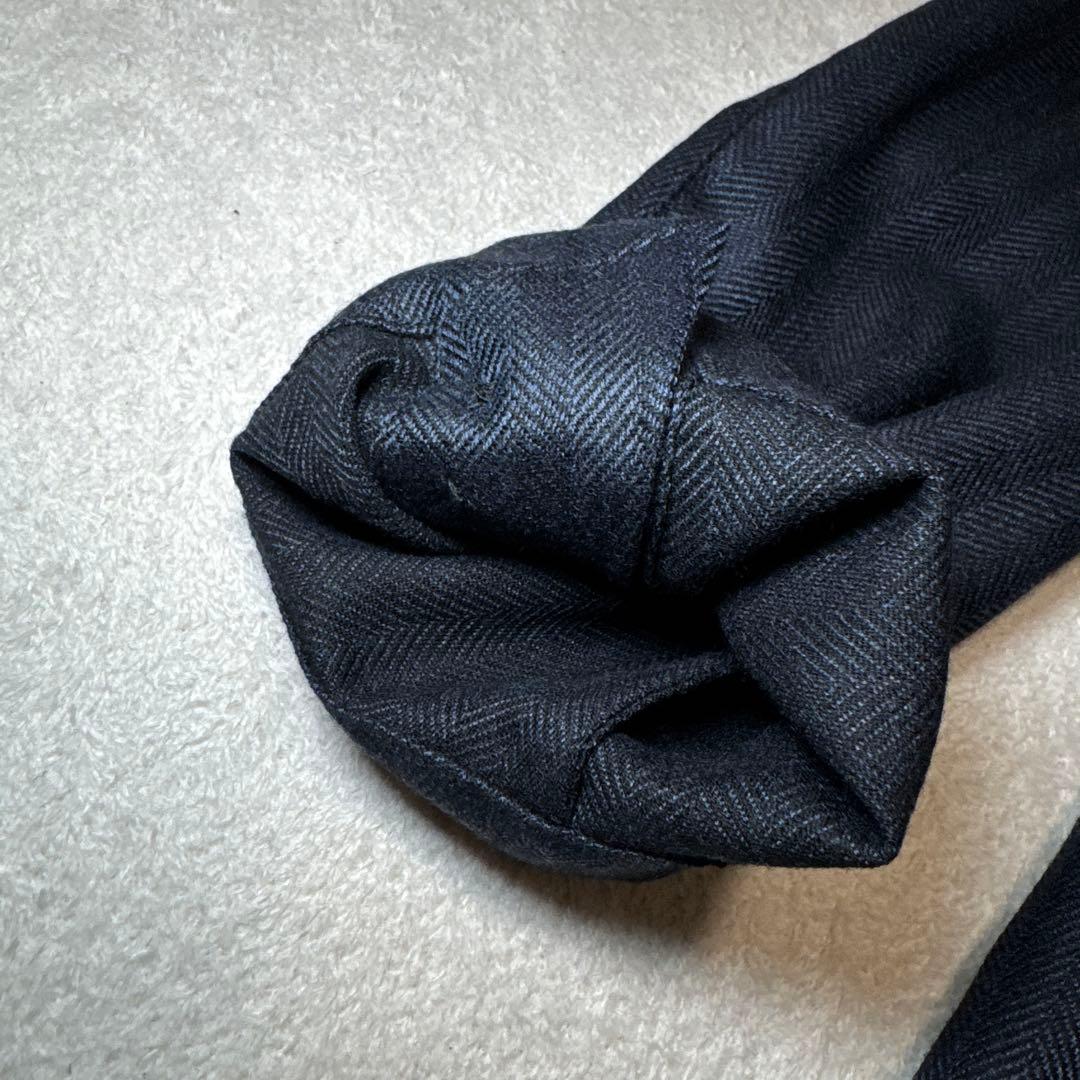 08 極美品　鎌倉シャツ　テーラードジャケット　ネイビー　XL