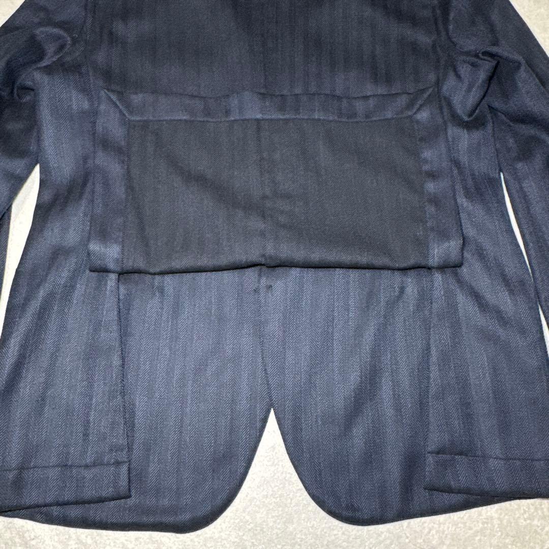 08 極美品　鎌倉シャツ　テーラードジャケット　ネイビー　XL