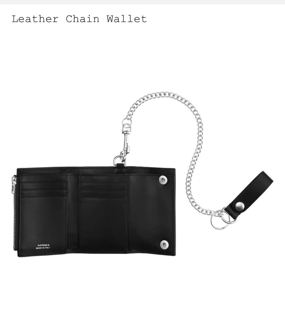 小物 Supreme Leather Chain Wallet (25FW)Black