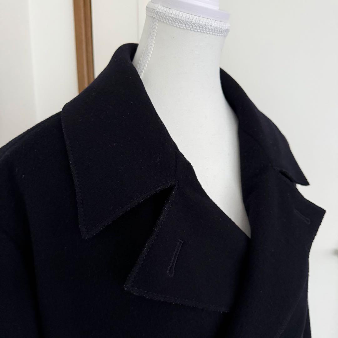【美品】PRADA SPORTプラダ ウール ピーコート ブラックArchive