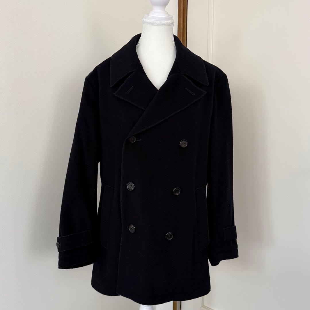 【美品】PRADA SPORTプラダ ウール ピーコート ブラックArchive