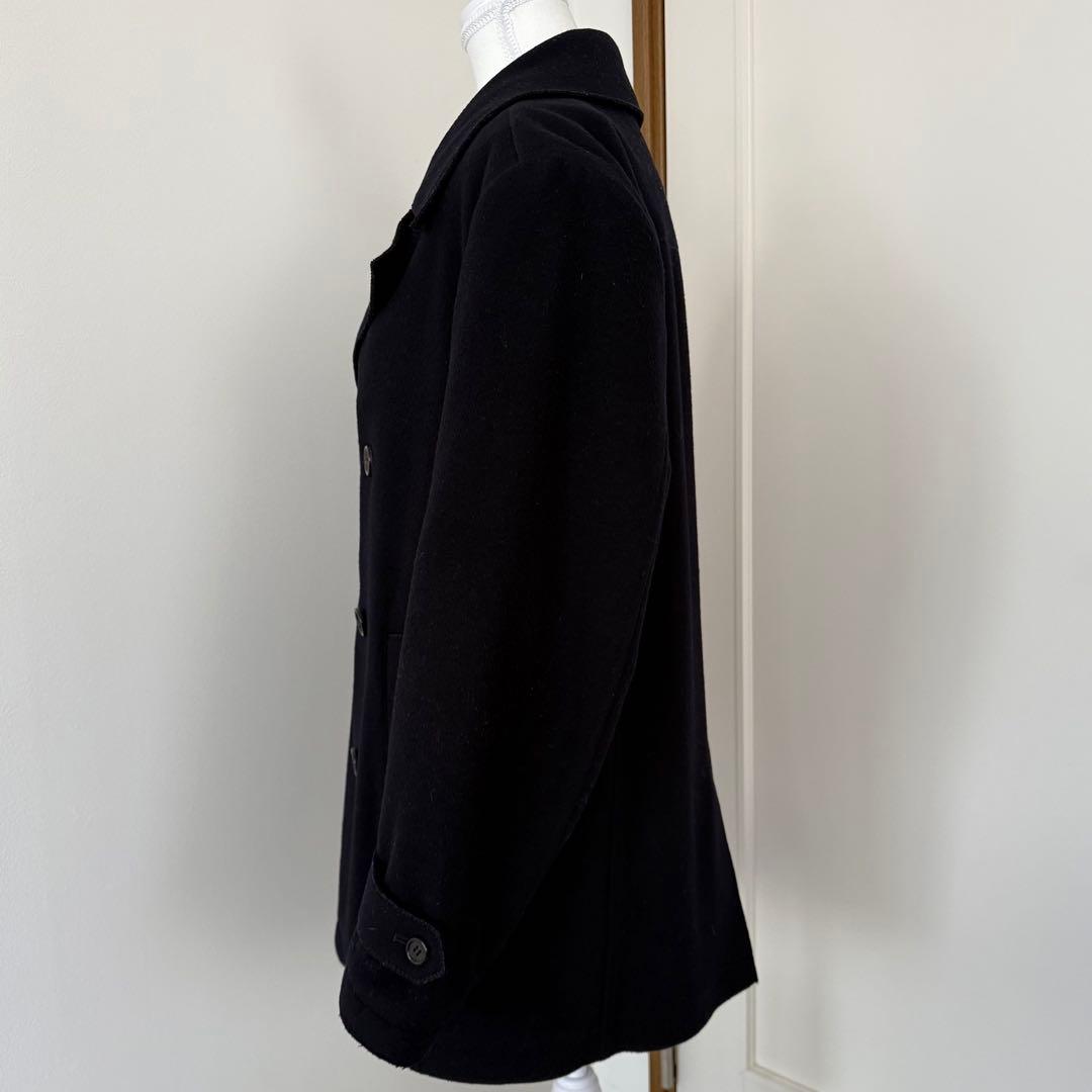 【美品】PRADA SPORTプラダ ウール ピーコート ブラックArchive