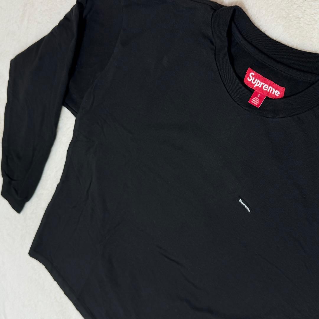 【美品】supreme シュプリーム ロンT ブラック スモールボックスsサイズ