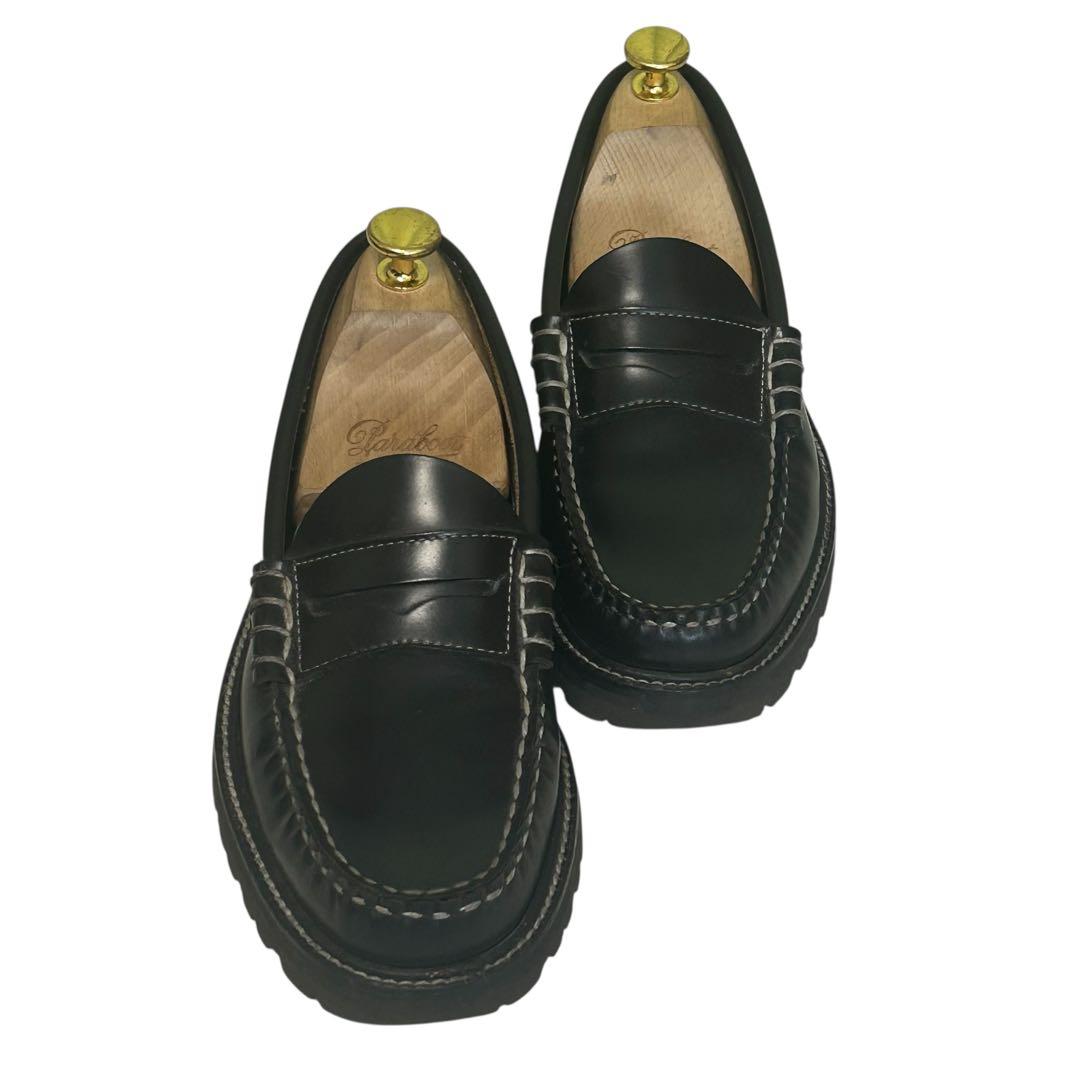 NG.H.BASS ローファーホワイトステッチ タンクソール 25