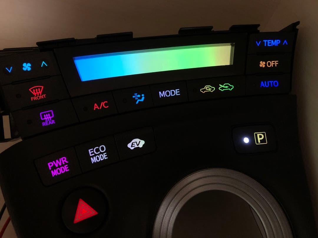 【自動色変化仕様】ZVW30 プリウス 前期 エアコン シフトパネル　No56
