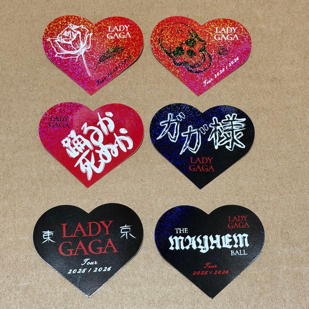 レディーガガ　ホログラム　ステッカー　6種　メイヘム　日本　LADYGAGA