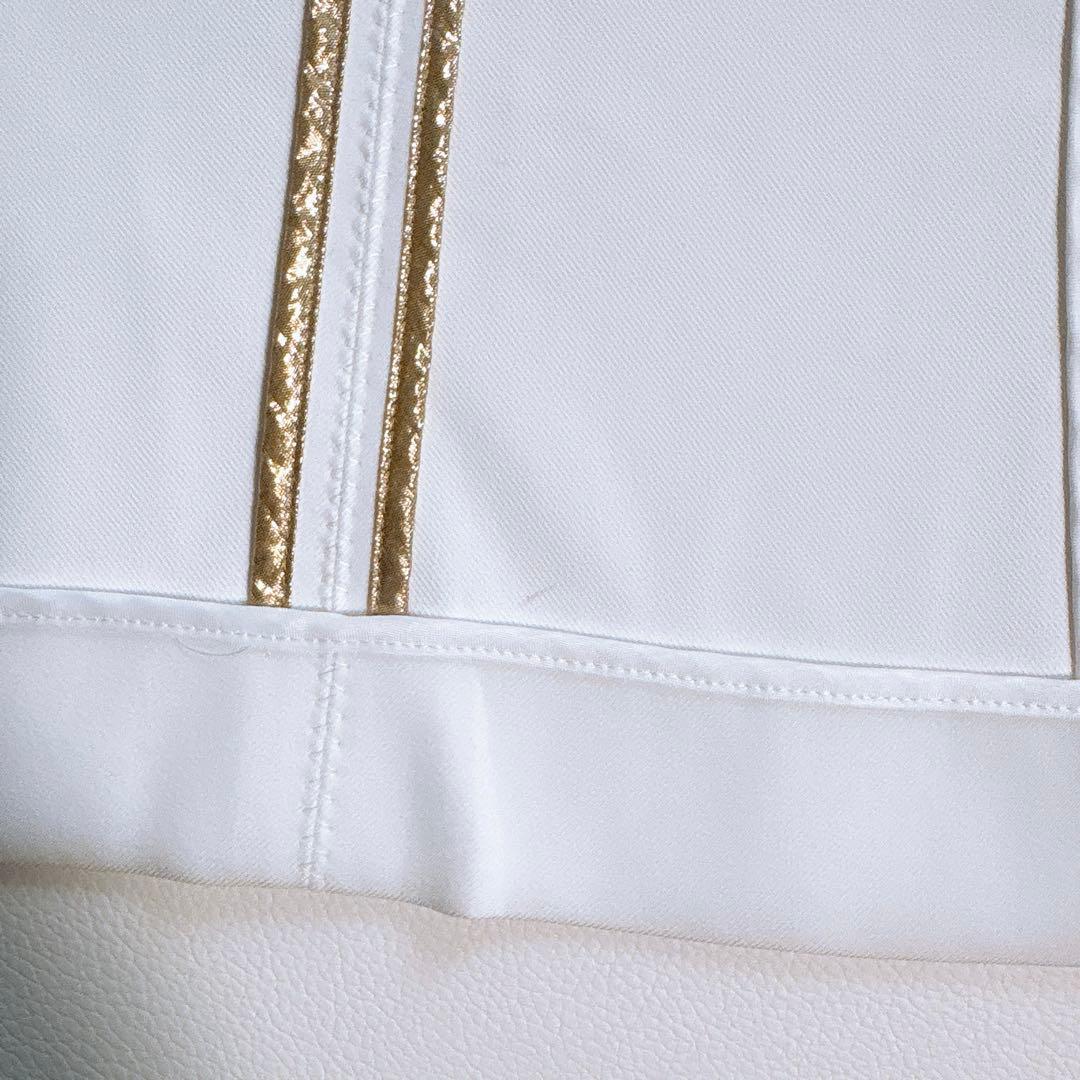 ちい　Beige/ベイジ ノーカラージャケット 白　ホワイト　S相当