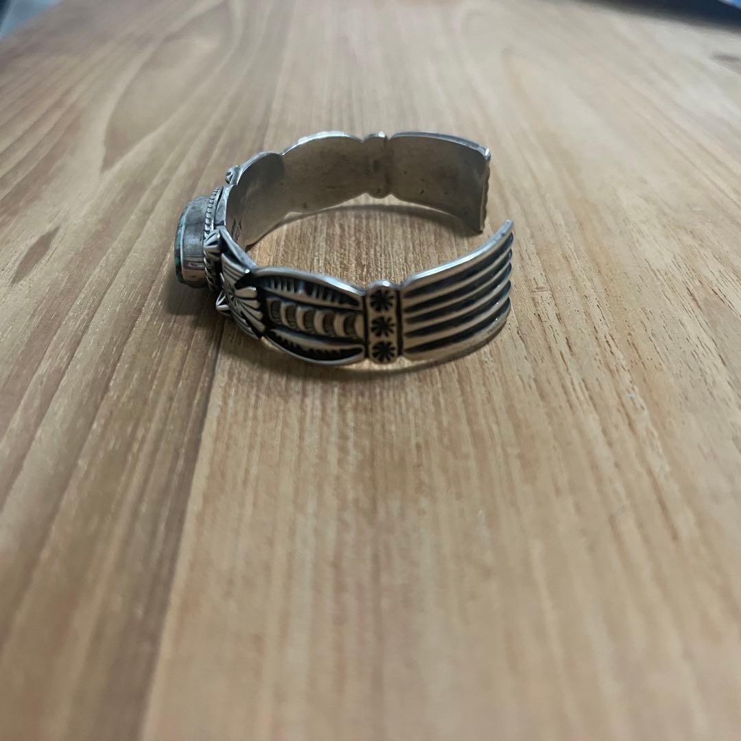 ナバホ　アンディキャドマン　ターコイズ　バングル