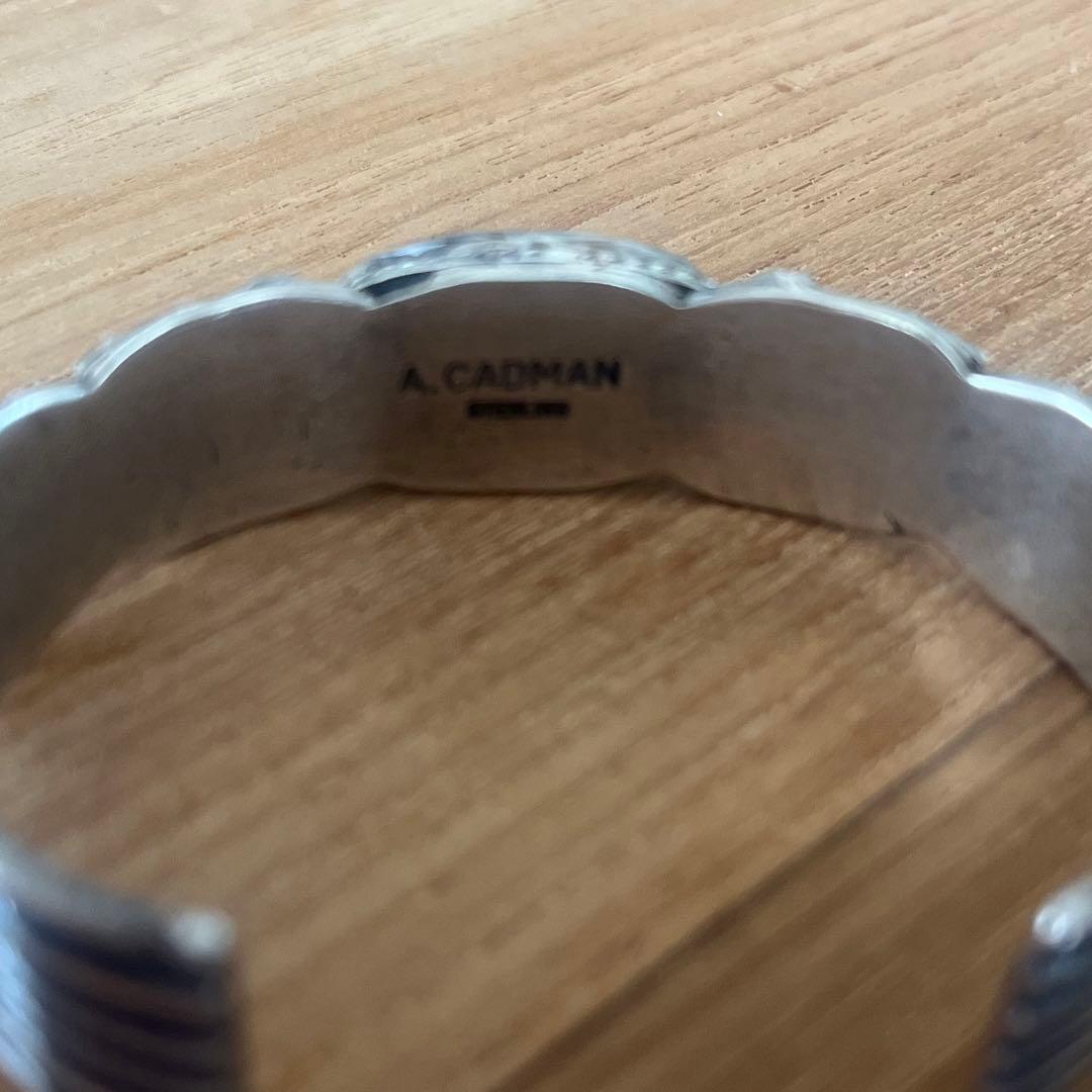 ナバホ　アンディキャドマン　ターコイズ　バングル