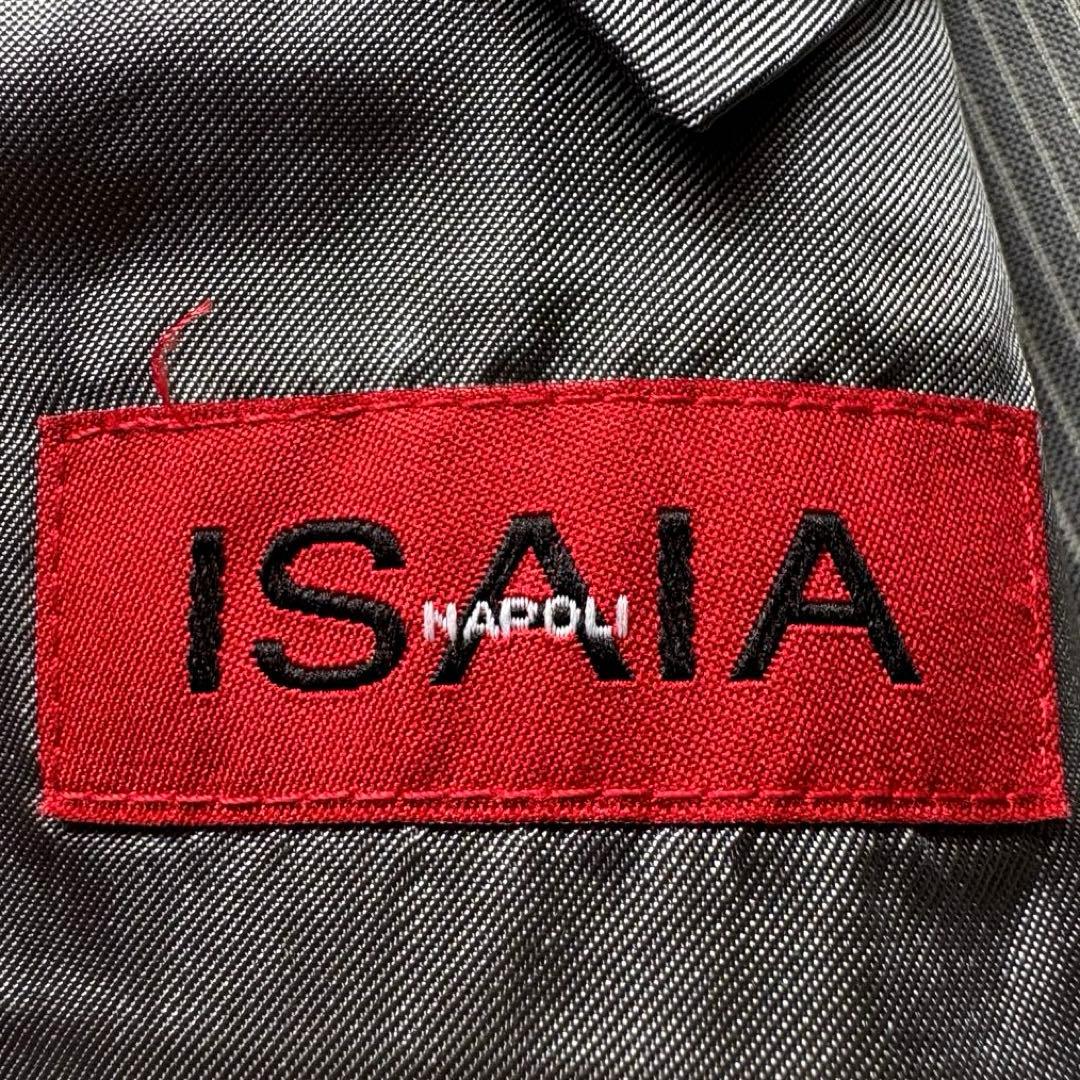 ★イタリア製★ ISAIA セットアップ スーツ ストライプ シングル グレー