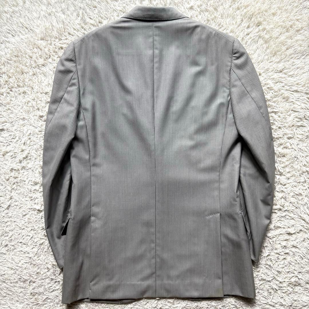 ★イタリア製★ ISAIA セットアップ スーツ ストライプ シングル グレー