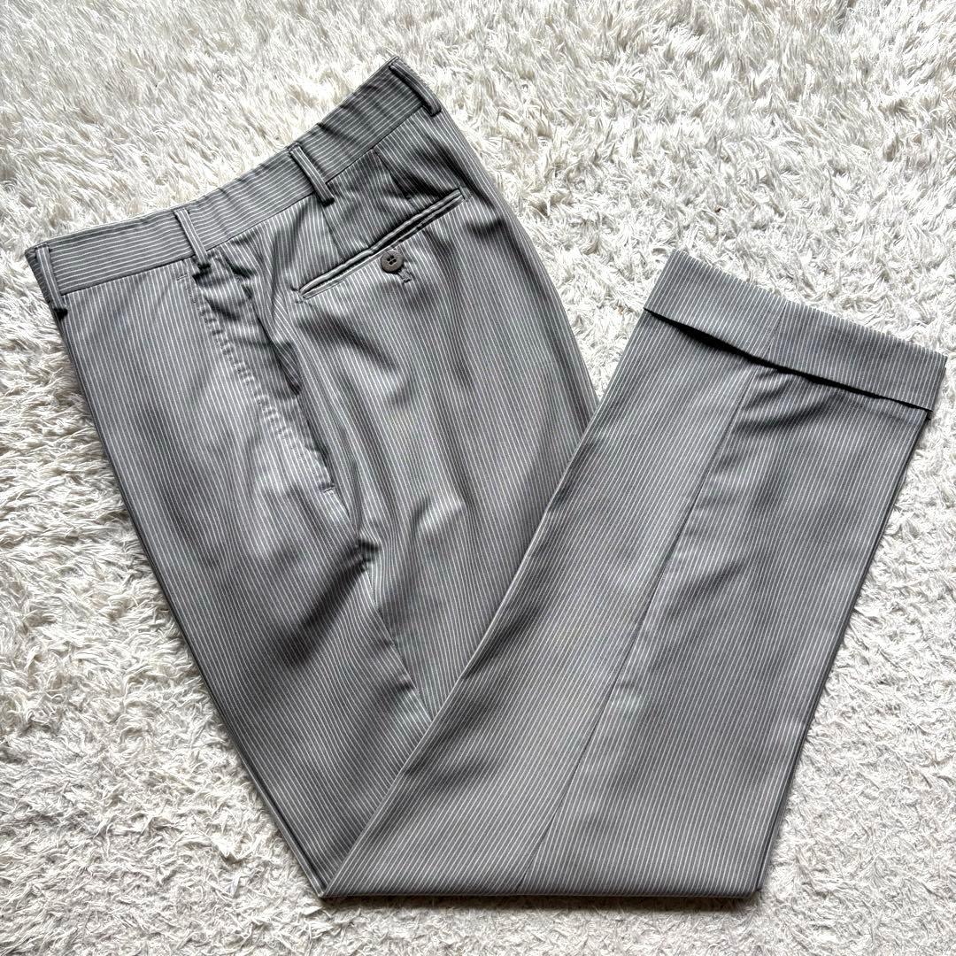 ★イタリア製★ ISAIA セットアップ スーツ ストライプ シングル グレー