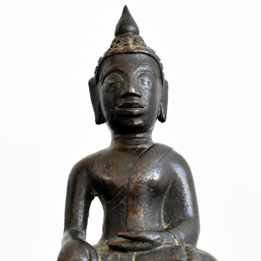 タイ北部15〜16世紀頃ラーンナー美術チェンセン・ファン青銅仏 金銅仏 ブッダ