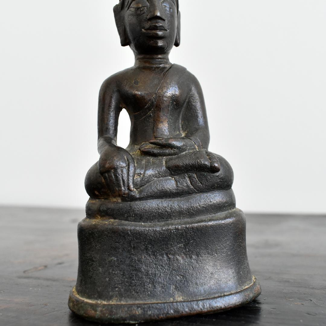 タイ北部15〜16世紀頃ラーンナー美術チェンセン・ファン青銅仏 金銅仏 ブッダ