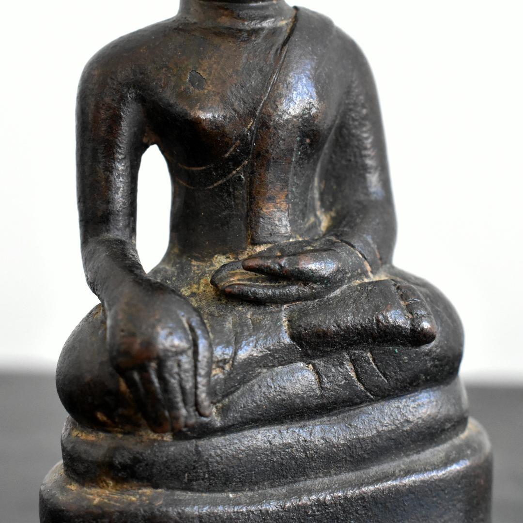 タイ北部15〜16世紀頃ラーンナー美術チェンセン・ファン青銅仏 金銅仏 ブッダ