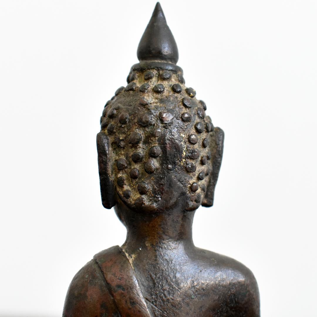 タイ北部15〜16世紀頃ラーンナー美術チェンセン・ファン青銅仏 金銅仏 ブッダ