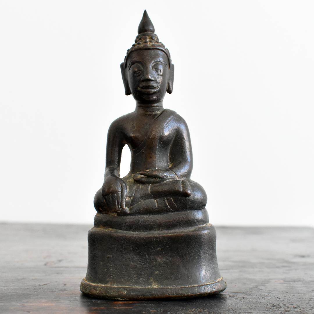 タイ北部15〜16世紀頃ラーンナー美術チェンセン・ファン青銅仏 金銅仏 ブッダ