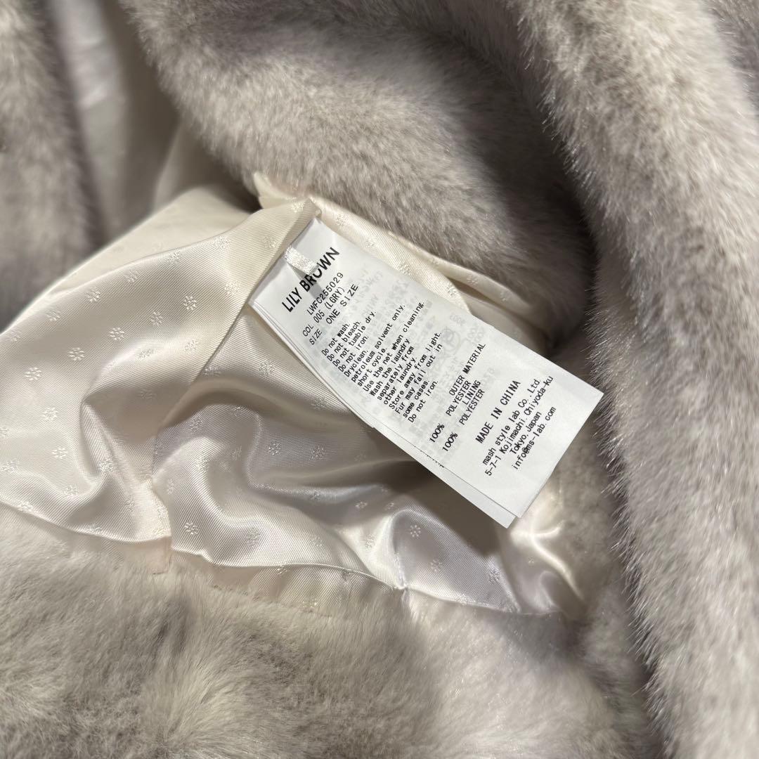 LILY BROWN×MARY QUANT デイジービジュー釦ファーコート