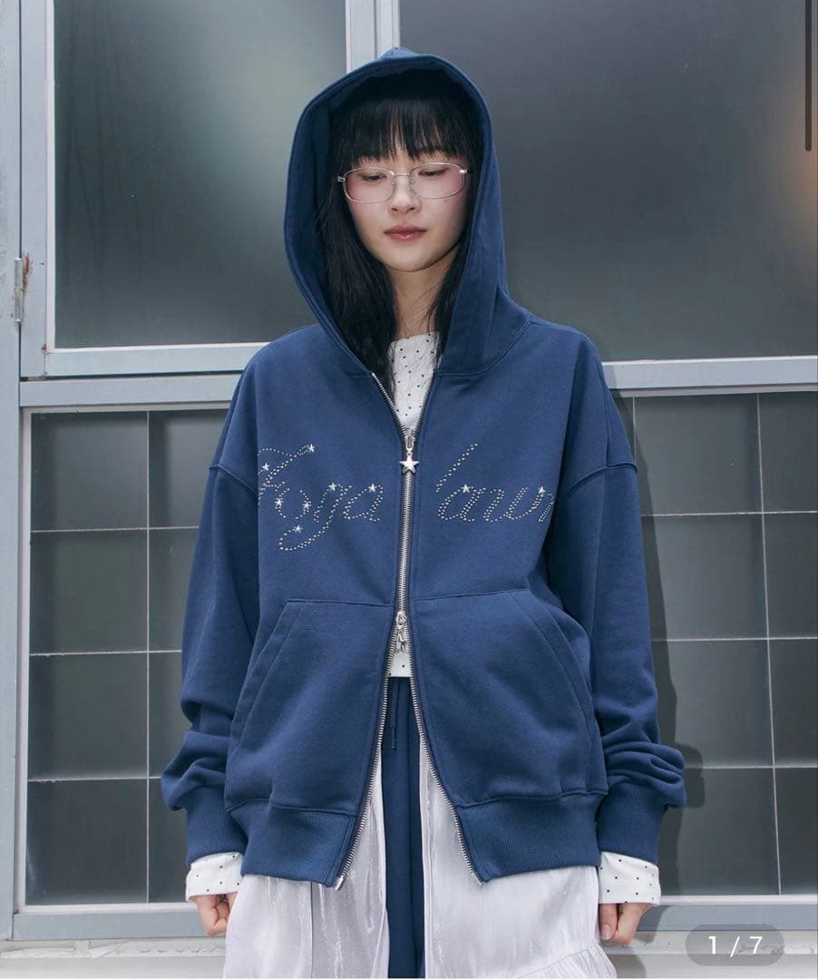 MUSINSA FOGDAWN ネイビーフーディ