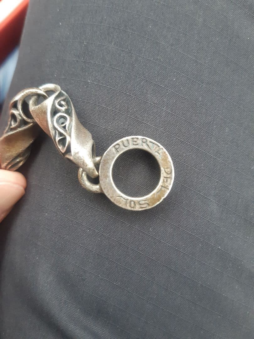 シルバー ツイストデザイン ウォレットチェーン