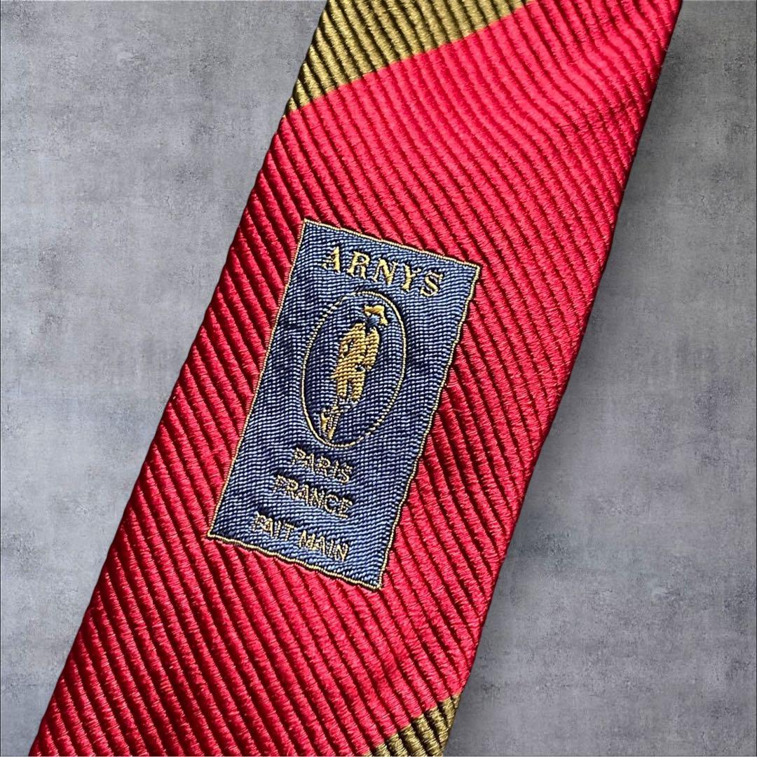 ARNYS ネクタイ tie ゴールド レッド