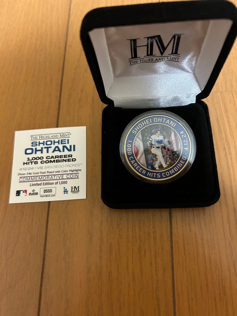 MLB ドジャース 大谷翔平 日米通算1000本安打記念ゴールド