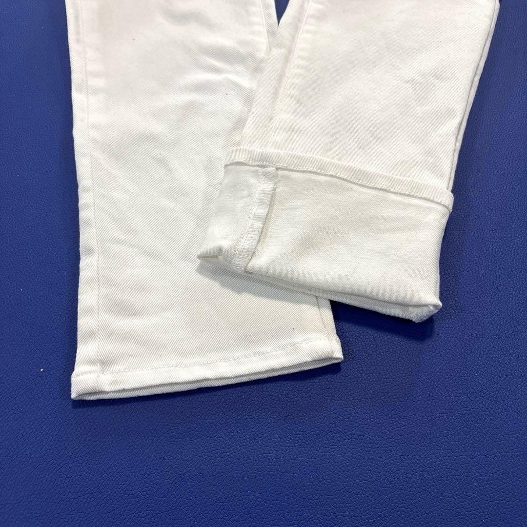 パーリーゲイツ　ロングパンツ　0/S ホワイト　バックロゴ　刺繍　通年仕様