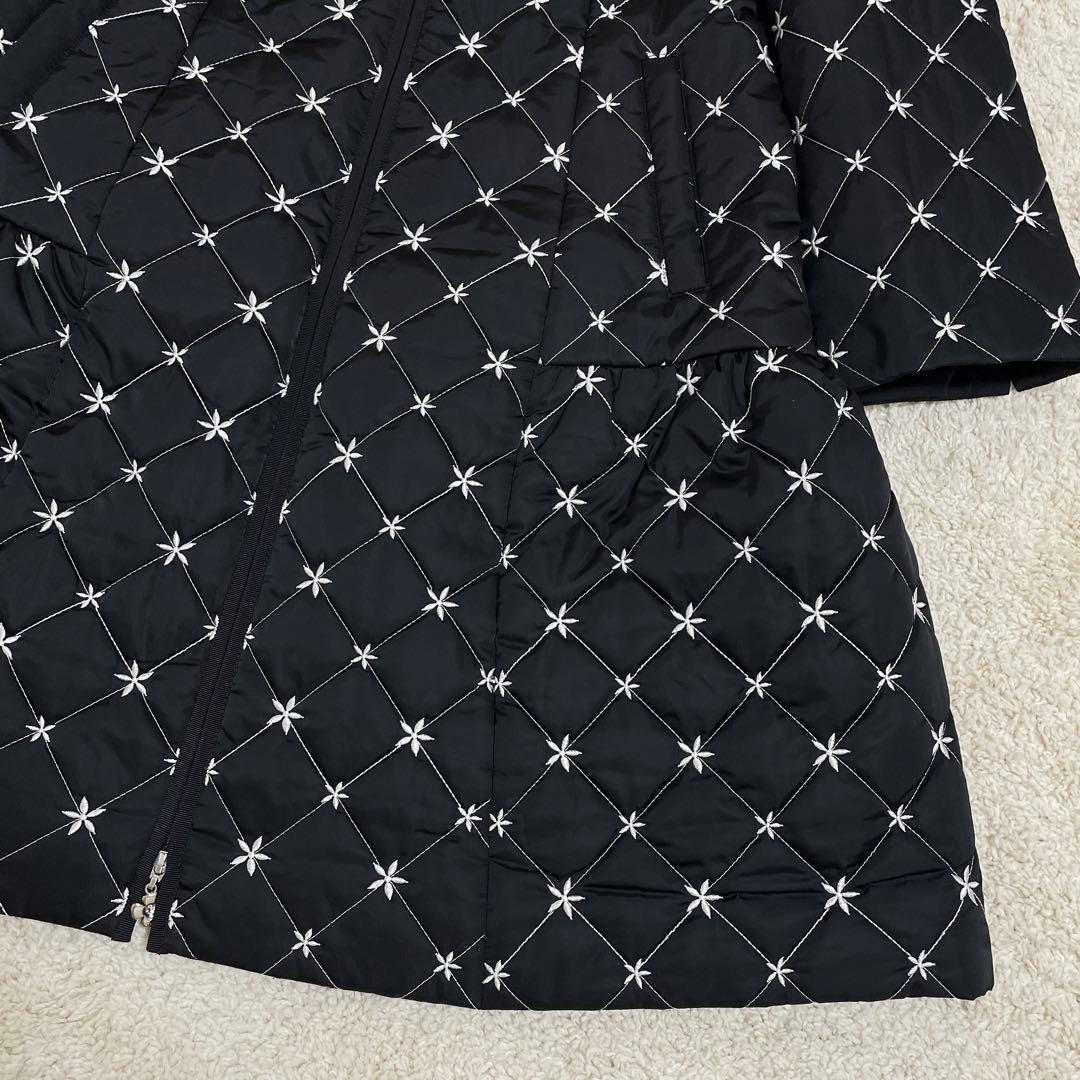 美品♡ エムズグレイシー キルティング 中綿 ロングコート チャーム 黒 40