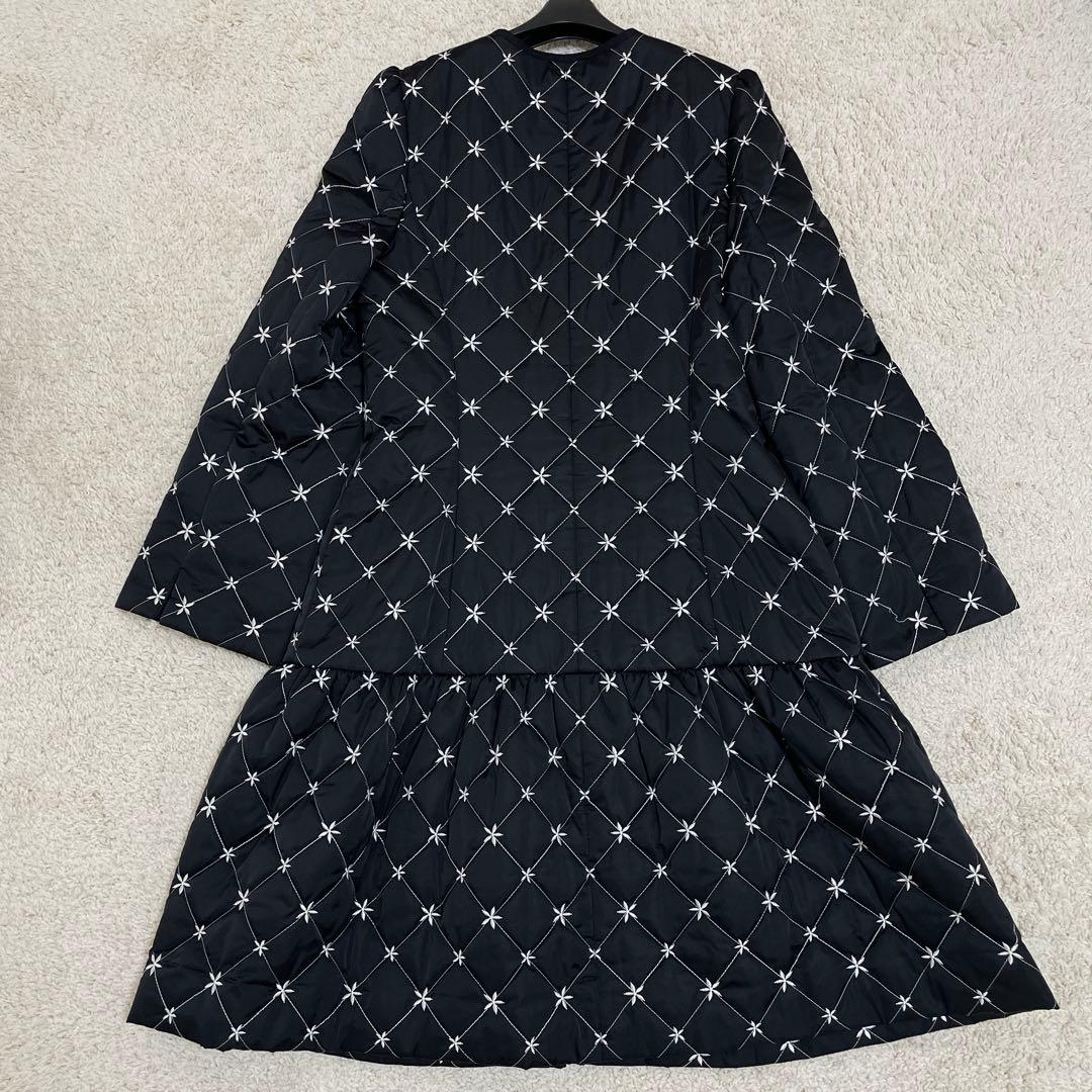美品♡ エムズグレイシー キルティング 中綿 ロングコート チャーム 黒 40