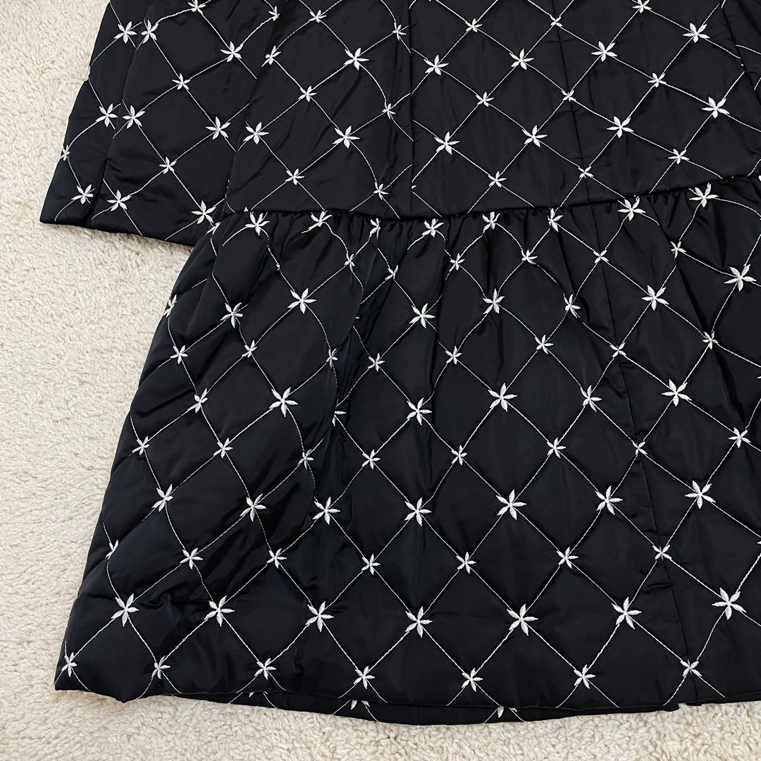 美品♡ エムズグレイシー キルティング 中綿 ロングコート チャーム 黒 40