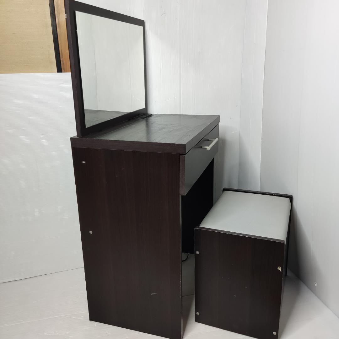 ニトリ　一面鏡ドレッサー　５９×３９×１１３　ブラウン　レトロ