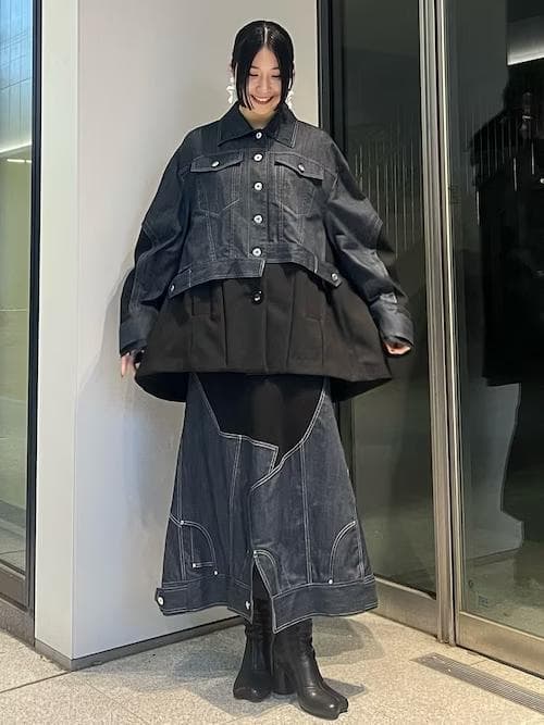 【未使用タグ付き】UN3D. デニムディテール ドッキングテントコート 36