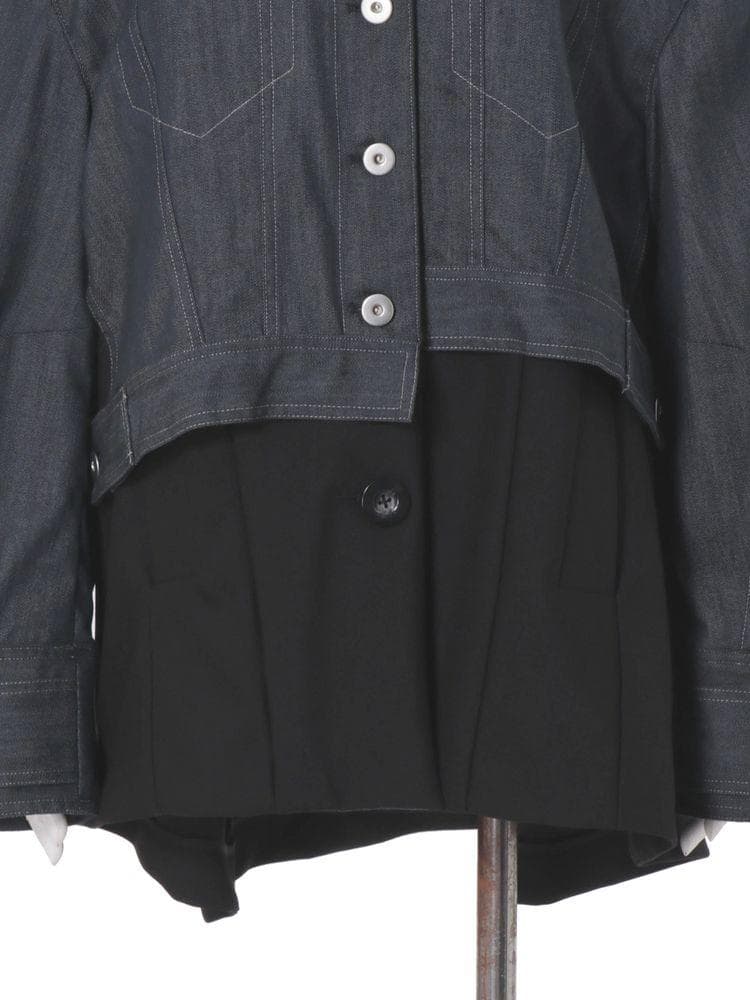 【未使用タグ付き】UN3D. デニムディテール ドッキングテントコート 36