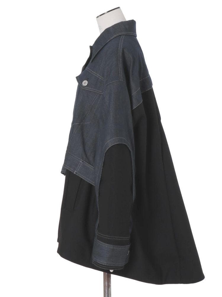 【未使用タグ付き】UN3D. デニムディテール ドッキングテントコート 36