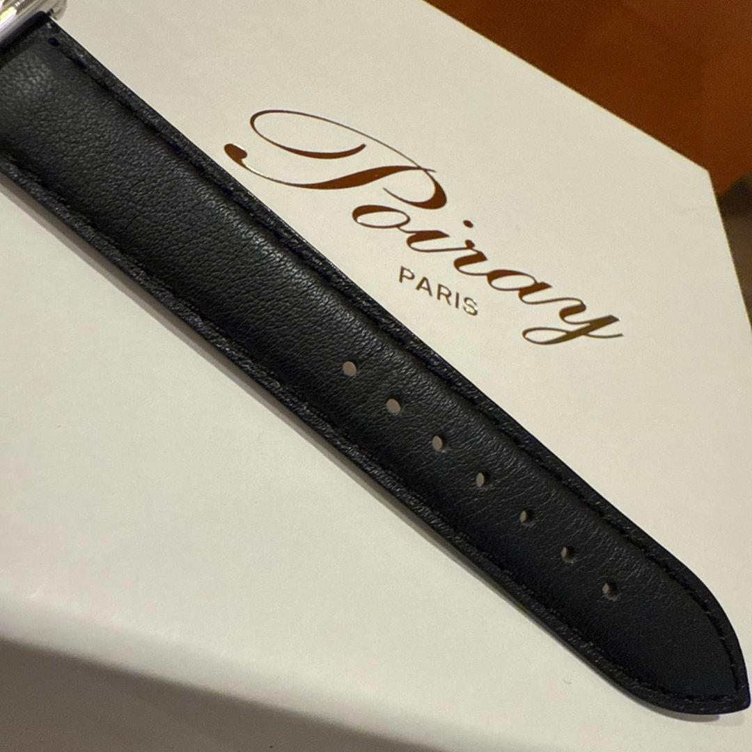Poiray 腕時計 ブラックレザー