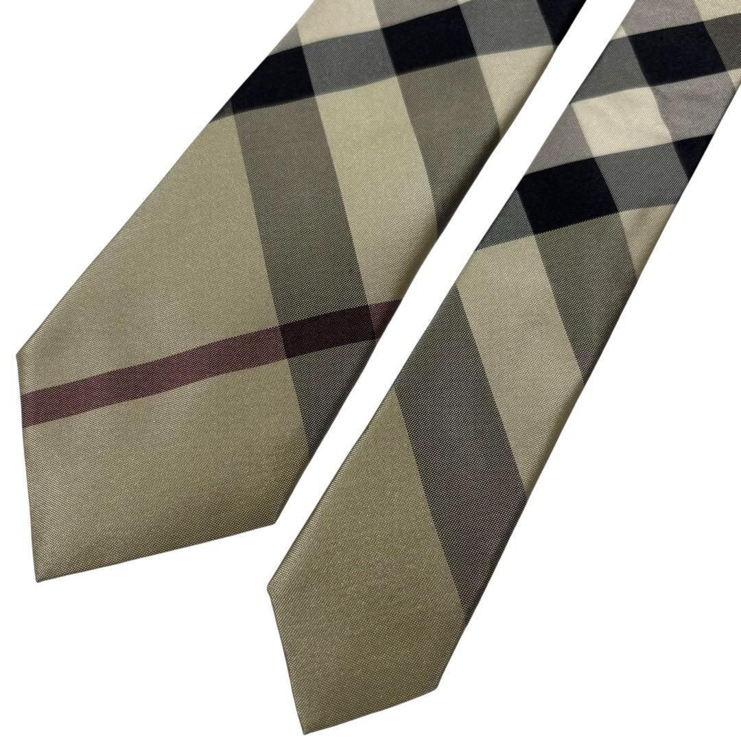 BURBERRY LONDON バーバリー シルク ネクタイ チェック 未使用品