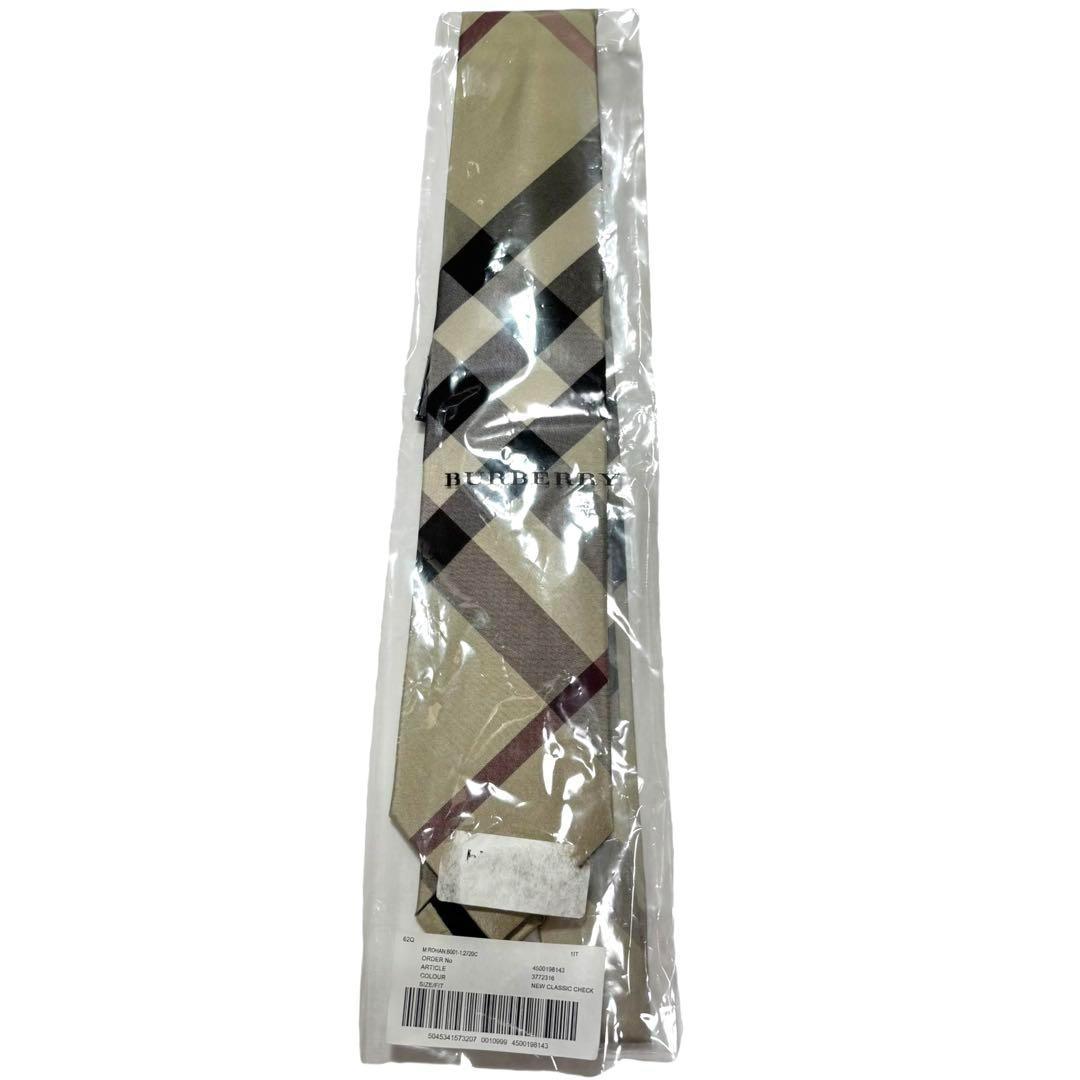 BURBERRY LONDON バーバリー シルク ネクタイ チェック 未使用品