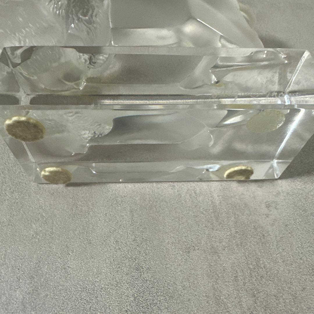 LALIQUE ルネ・ラリック　バイソン　彫像　ペーパーウエイト　置物