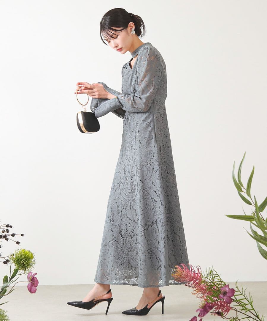 ＊美品＊ niana レース バックオープン ティアドロップ ワンピース