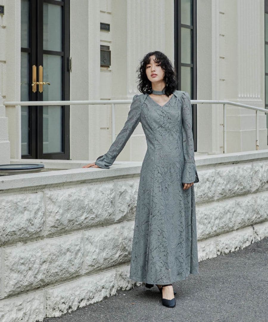 ＊美品＊ niana レース バックオープン ティアドロップ ワンピース