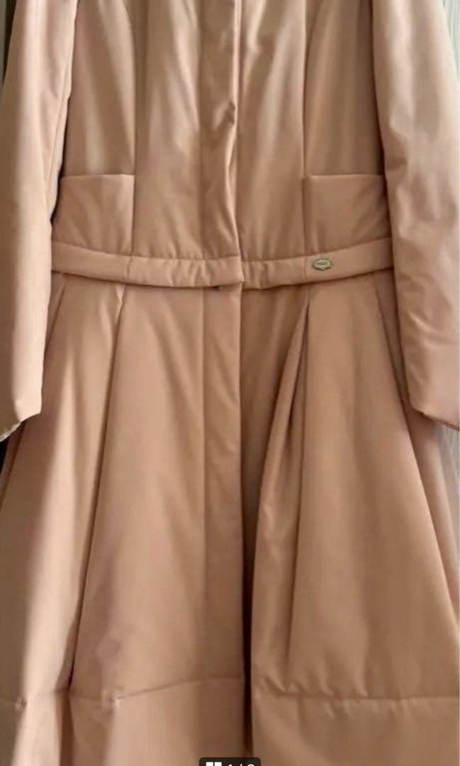 FOXEY フォクシーNY 2way コート38 ピーチベージュ