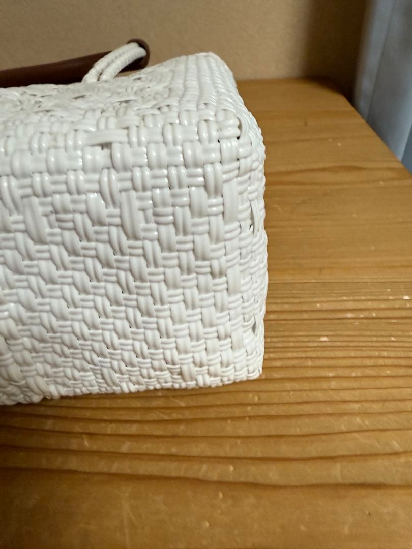WOVEN ホワイト かごバッグ　メルカド　バッグ